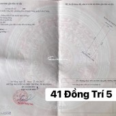  Chào bán lô đất số 41 Đồng Trí 5 -Sạch đẹp-Gần Tôn Đức Thắng